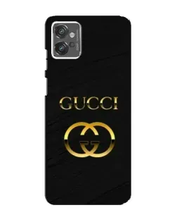 Чехол для Motorola MOTO G32 с картинкой «Золотой логотип Gucci»