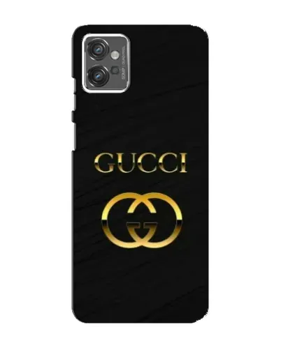 Чехол для Motorola MOTO G32 с картинкой «Золотой логотип Gucci»