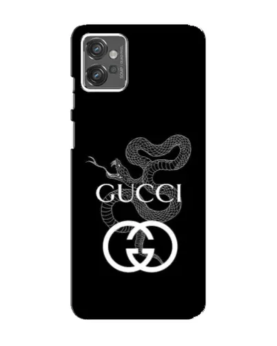 Чехол для Motorola MOTO G32 с картинкой «Gucci — серебряная змея»