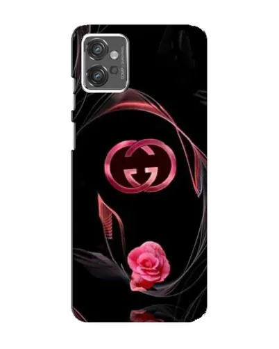Чехол для Motorola MOTO G32 с картинкой «Gucci — неоновая роза»
