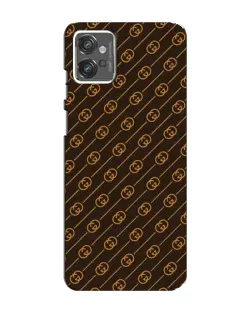 Чехол для Motorola MOTO G32 с картинкой «Gucci — золотые диагонали»