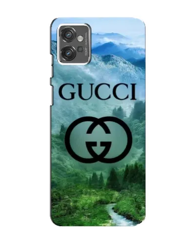 Чехол для Motorola MOTO G32 с картинкой «Gucci — горный пейзаж»
