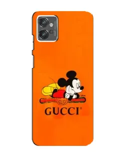 Чохол для Motorola MOTO G32 з картинкою «Міккі Маус Gucci — помаранч»