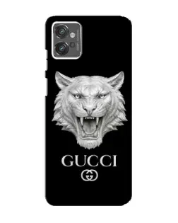 Чохол для Motorola MOTO G32 з картинкою «Gucci — срібний лев»