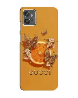 Чохол для Motorola MOTO G32 з картинкою «Gucci — золоті метелики»