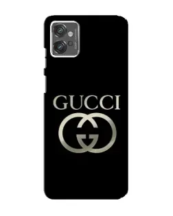 Чохол для Motorola MOTO G32 з картинкою «Gucci — золото на чорному»