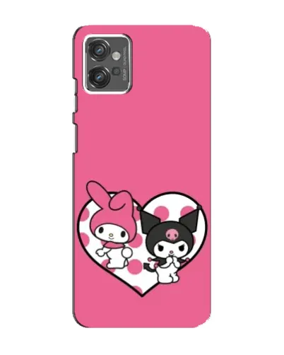 Чехол для Motorola MOTO G32 с картинкой «Kuromi и My Melody»