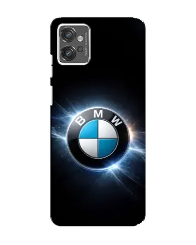 Чехол для Motorola MOTO G32 с картинкой «BMW — неоновое сияние»