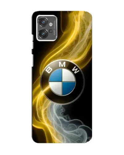 Чехол для Motorola MOTO G32 с картинкой «Золотистый дым BMW»