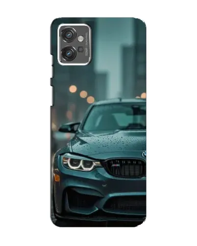 Чехол для Motorola MOTO G32 с картинкой «BMW в огнях города»
