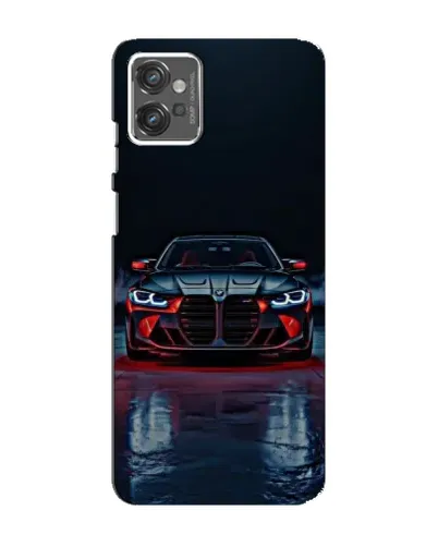 Чехол для Motorola MOTO G32 с картинкой «BMW на мокрой дороге»