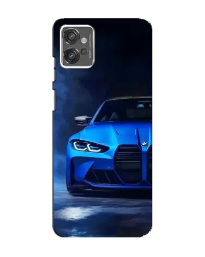 Чехол для Motorola MOTO G32 с картинкой «Голубая BMW M4»