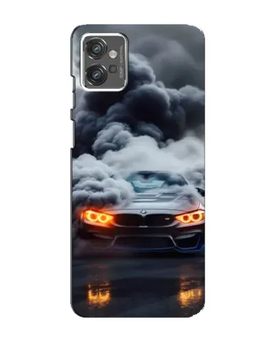 Чехол для Motorola MOTO G32 с картинкой «BMW в дыму»
