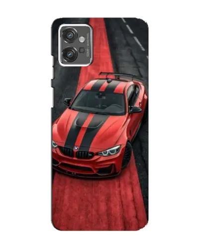 Чехол для Motorola MOTO G32 с картинкой «BMW на красной дорожке»