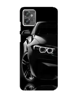 Чехол для Motorola MOTO G32 с картинкой «Черная BMW — профиль»