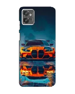 Чехол для Motorola MOTO G32 с картинкой «BMW — золотая эмблема»