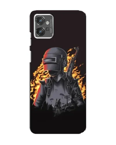 Чехол для Motorola MOTO G32 с картинкой «PUBG — огненный силуэт» Чехол для Motorola MOTO G32 с картинкой «PUBG — огненный силуэт»