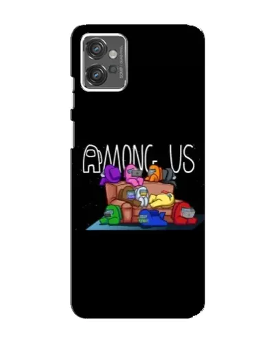 Чехол для Motorola MOTO G32 с картинкой «Логотип Among Us»