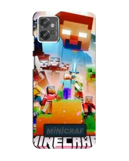Чехол для Motorola MOTO G32 с картинкой «Minecraft герои игры»