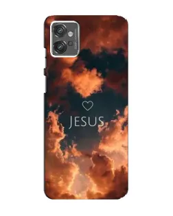 Чохол для Motorola MOTO G32 з картинкою «Сяйво Імені Jesus»
