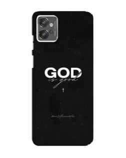 Чехол для Motorola MOTO G32 с картинкой «GOD — Бог над всем»