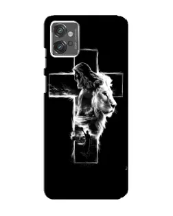 Чехол для Motorola MOTO G32 с картинкой «Сияющий крест Jesus»