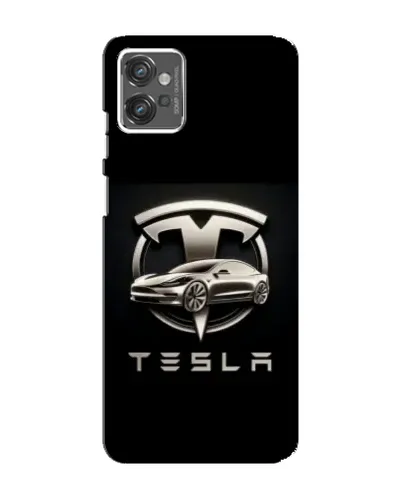 Чехол для Motorola MOTO G32 с картинкой «Tesla — серебристое авто» Чехол для Motorola MOTO G32 с картинкой «Tesla — серебристое авто»