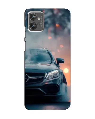 Чехол для Motorola MOTO G32 с картинкой «Mercedes — ночной город»