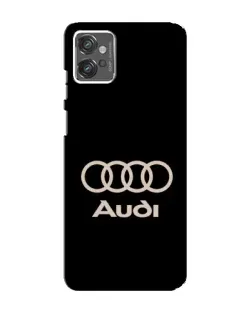 Чехол для Motorola MOTO G32 с картинкой «Audi — золотой логотип»