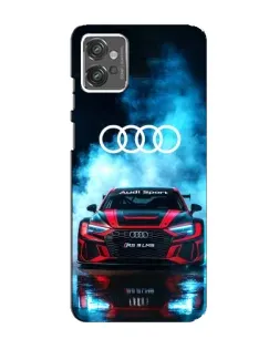 Чехол для Motorola MOTO G32 с картинкой «Audi Sport — неон»