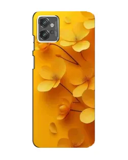 Чехол для Motorola MOTO G32 с картинкой «Золотые лепестки»