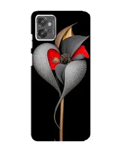 Чехол для Motorola MOTO G32 с картинкой «Серебряный фантазийный цветок»