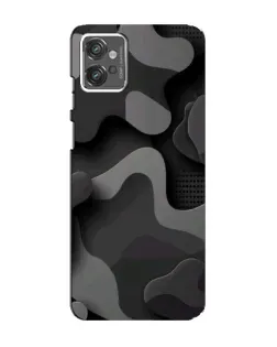 Чехол для Motorola MOTO G32 с картинкой «Темный абстрактный камуфляж»