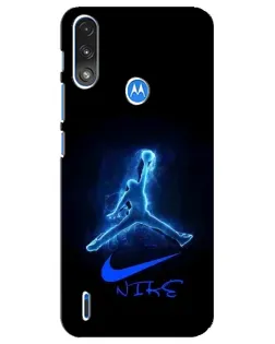 Чохол для Motorola E7 Power з картинкою «Jordan Neon Blue»