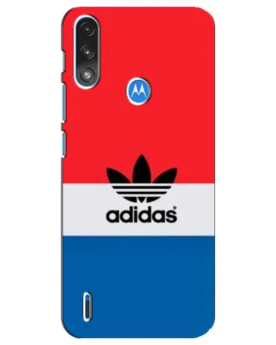 Чехол для Motorola E7 Power с картинкой «Ретро блоки Adidas»