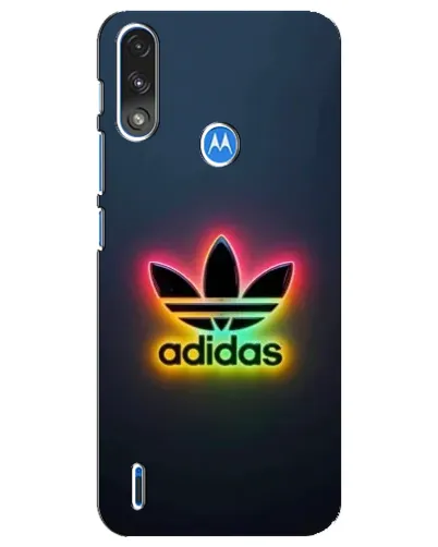 Чехол для Motorola E7 Power с картинкой «Неоновый Adidas»