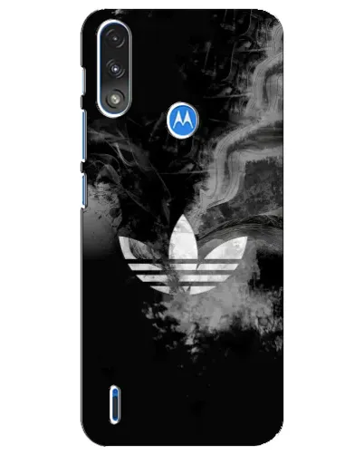 Чехол для Motorola E7 Power с картинкой «Абстрактный дым Adidas»