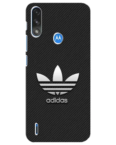 Чехол для Motorola E7 Power с картинкой «Adidas Карбоновая текстура»