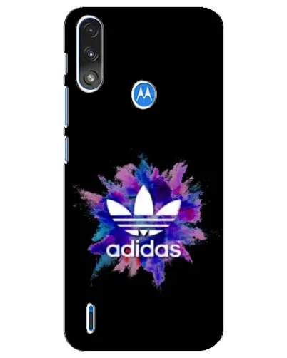 Чехол для Motorola E7 Power с картинкой «Взрыв красок Adidas»