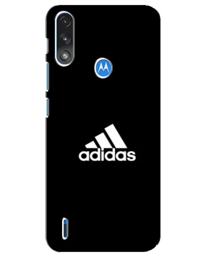 Чехол для Motorola E7 Power с картинкой «Черная классика Adidas»