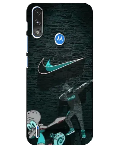 Чехол для Motorola E7 Power с картинкой «Спортивный арт Nike»