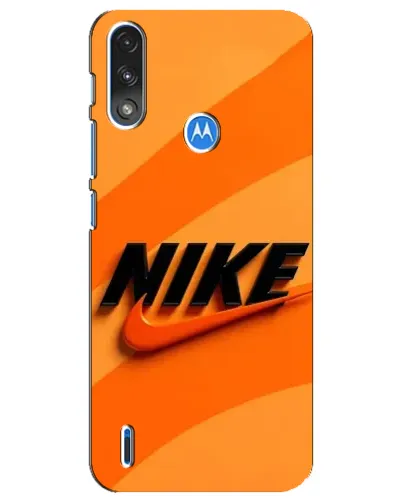 Чехол для Motorola E7 Power с картинкой «Оранжевый драйв Nike»