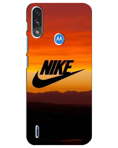 Чехол для Motorola E7 Power с картинкой «Nike — вечерний горизонт»