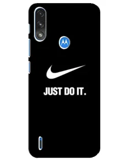 Чехол для Motorola E7 Power с картинкой «Классический принт Nike»