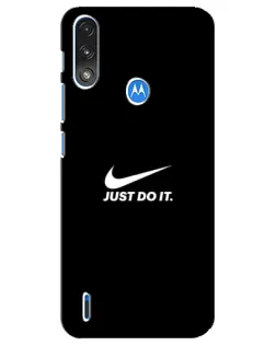 Чехол для Motorola E7 Power с картинкой «Минимализм от Nike»