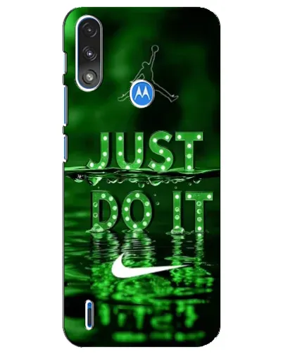 Чехол для Motorola E7 Power с картинкой «Зеленый неоновый Nike»