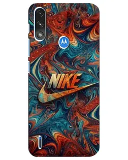 Чехол для Motorola E7 Power с картинкой «Nike в абстракции»