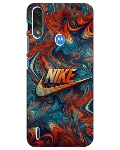 Чехол для Motorola E7 Power с картинкой «Nike в абстракции»