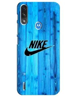 Чехол для Motorola E7 Power с картинкой «Голубое дерево Nike»