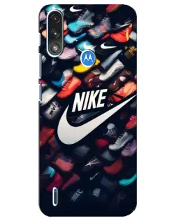 Чехол для Motorola E7 Power с картинкой «Коллекция кроссовок Nike»